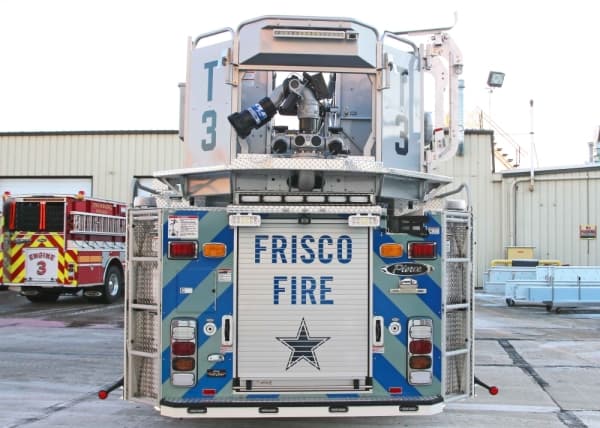 The Dallas Cowboy paint scheme and graphics were completed at Pierce Graphics, with input from the Dallas Cowboys and the Frisco Fire Department. (Courtesy city of Frisco)