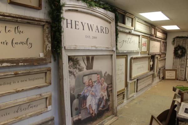 Emily said she imports old windows, doors and shutters from Europe to create some of the frames at The Neutral Nest.