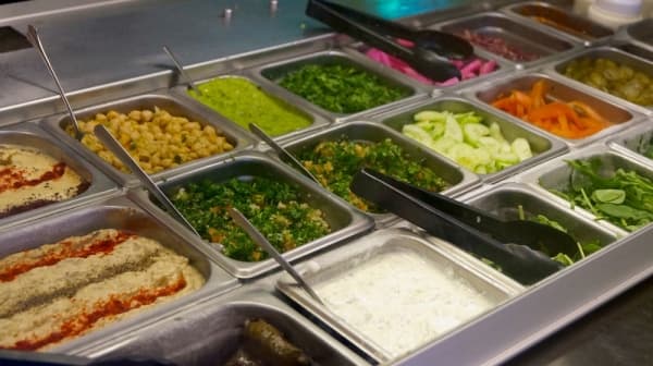 Pita Shack specializes in Middle Eastern, Arabic and Mediterranean food, featuring dishes such as chicken shawarma, lamb shish-kebabs and falafels. (Kelsey Thompson/Community Impact Newspaper)                               