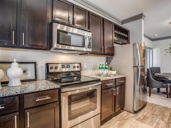 Apartments feature gourmet kitchens. (courtesy The Venue at Craig Ranch) 