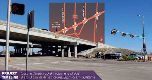 Sam Rayburn Tollway project to disrupt traffic at four Frisco intersections