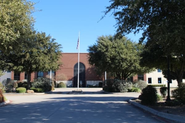 Construction to remodel the Beal Aerospace building, located at 8000 N. Dallas Parkway, into the new Frisco Public Library is expected to start later this year. (William C. Wadsack/Community Impact Newspaper)