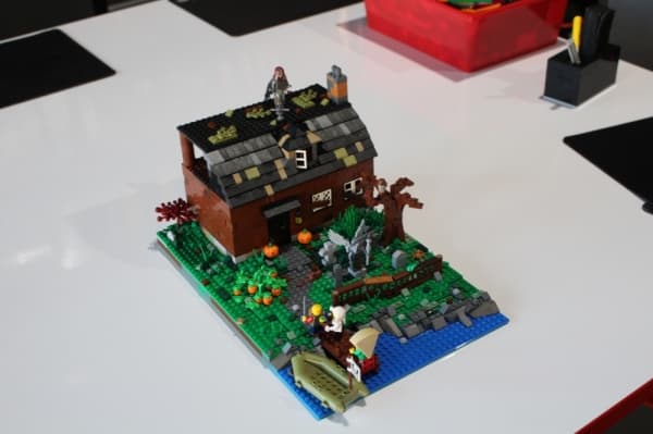 A younger customer created this haunted house set in honor of last year's Halloween season. (William C. Wadsack/Community Impact Newspaper)