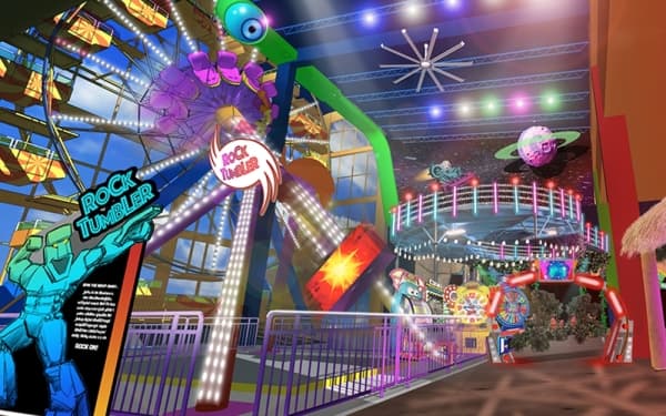 Tom Foolery's Adventure Park will offer bowling, climbing walls, an indoor zip line, laser tag, mini golf, thrill rides and more. (Rendering courtesy Kalahari Resorts & Conventions)