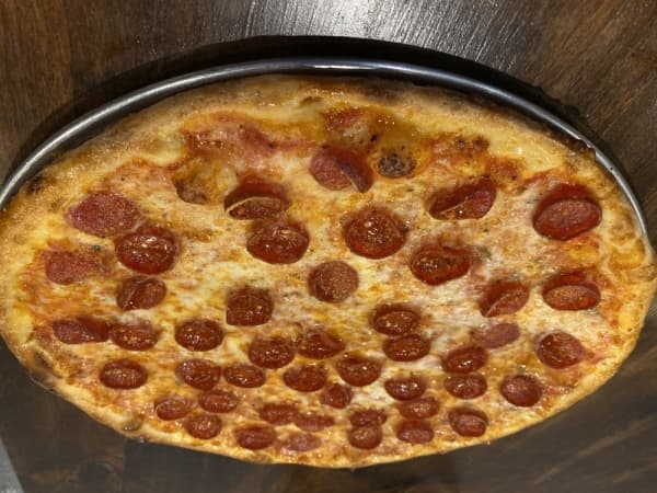 One of Toss Pizzeria's top sellers is the classic pepperoni. (Brian Rash/Community Impact Newspaper)