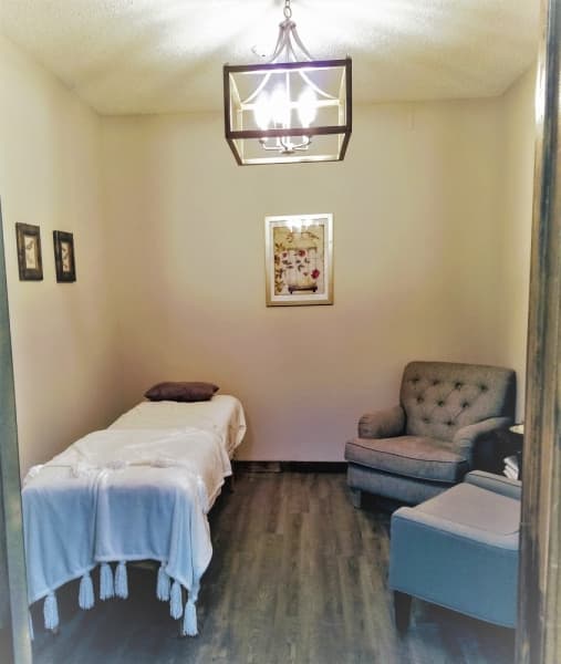 A photo of a treatment room at Hill Country Healing Haven.