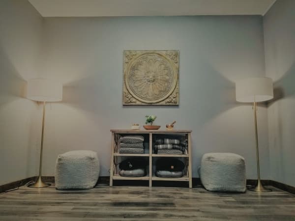A photo of a meditation room at Hill Country Healing Haven.