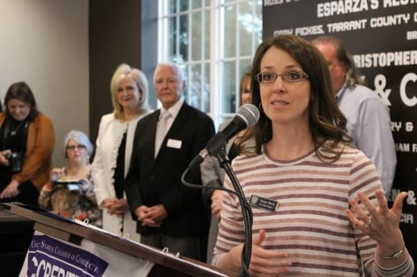The business center will be available for chamber committee meetings and businesses to rent, said Theresa Mason, the 2018 board of directors chair for the chamber. (Renee Yan/Community Impact Newspaper)