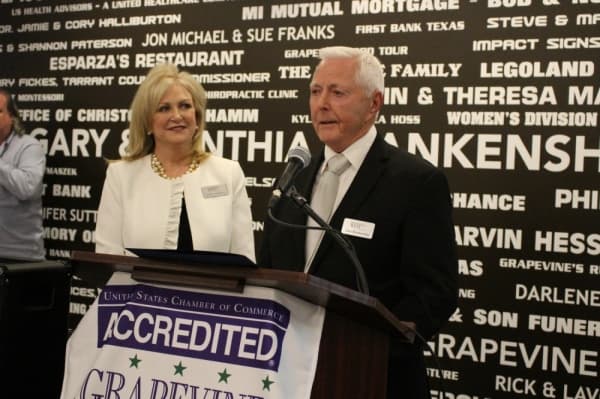 The addition was named for sponsors Gary and Cynthia Blankenship, who spoke at the celebratory event. (Renee Yan/Community Impact Newspaper)
