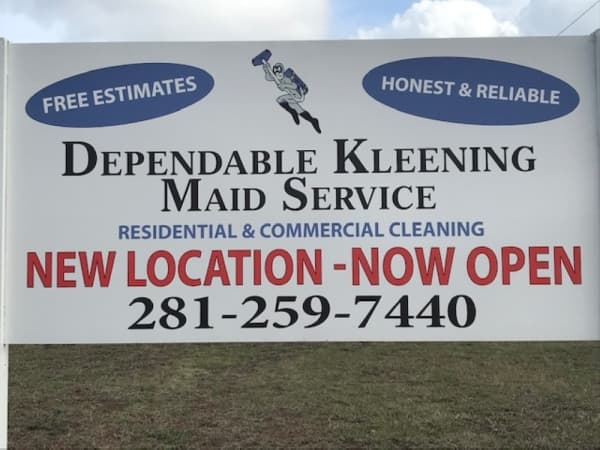 Dependable Kleening Maid Service relocates on FM 1488