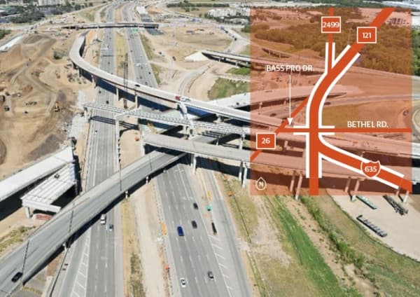 DFW Connector project ramps up for demolition, traffic switches