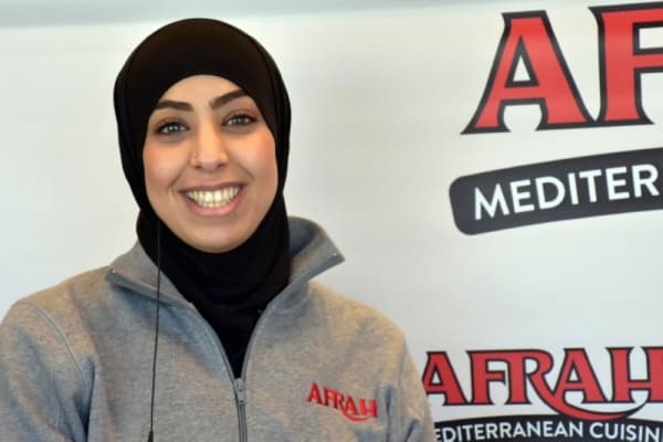 Suzanne Jabar is the general manager at Afrah. (Makenzie Plusnick/Community Impact Newspaper)
