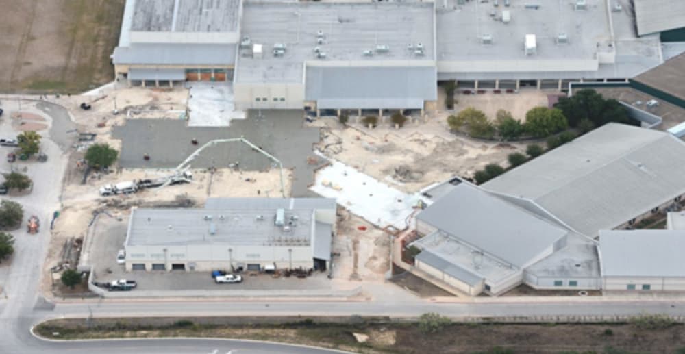 Construction is ongoing for Dripping Springs High School's new career and technical education wing. (Courtesy Dripping Springs ISD)