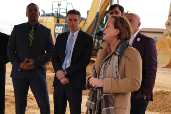 Southlake Mayor Laura Hill and City Council attended the groundbreaking ceremony for the Westin Hotel on Jan. 21. (Renee Yan/Community Impact Newspaper)