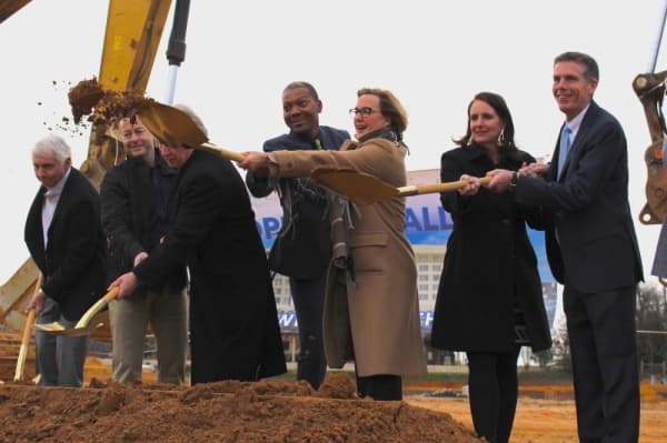 Southlake Mayor Laura Hill and City Council attended the groundbreaking ceremony for the Westin Hotel on Jan. 21. (Renee Yan/Community Impact Newspaper)