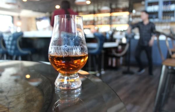 A variety of whiskeys are offered. (Marisa Charpentier, Community Impact Newspaper)