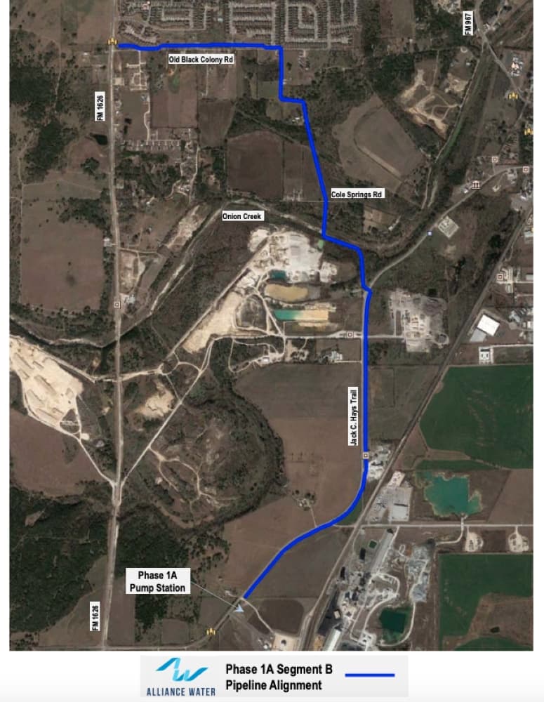 Alliance Regional Water Authority begins construction on Buda-Kyle segment of regional water supply pipeline