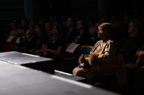 Myrtle Hightower sits front-and-center at the 33rd annual Martin Luther King Jr. diversity celebration at Plano ISD. Hightower has been involved in the diversity celebrations since its creation in the 1980s. (Liesbeth Powers/Community Impact Newspaper)