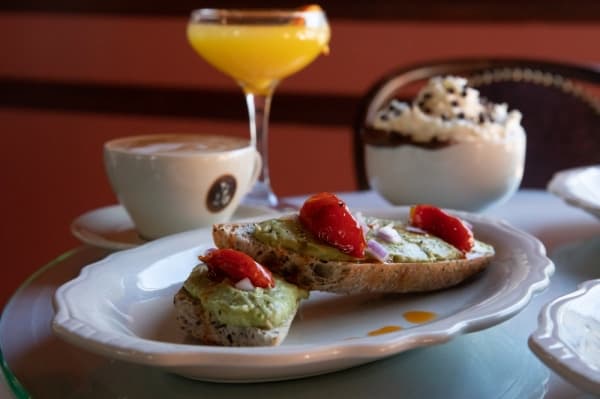 The avocado toast ($10) is one of Cafe Intermezzo's breakfast dining options. (Liesbeth Powers/Community Impact Newspaper)