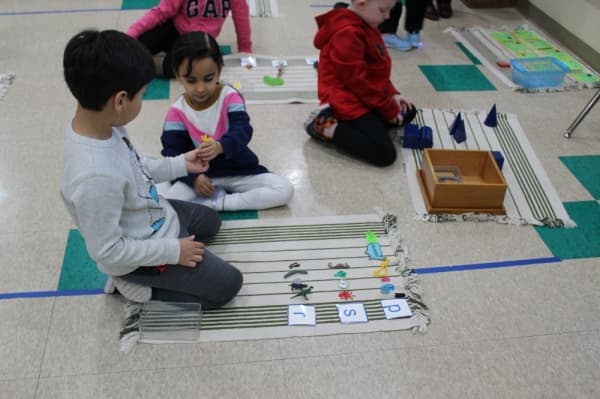 Students ranging in age from 2 1/2 to 6 years old are taught in the same classroom. (Danica Smithwick/Community Impact Newspaper)