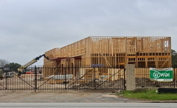 The Tru by Hilton hotel will open later in 2020. (Amy Denney/Community Impact Newspaper)