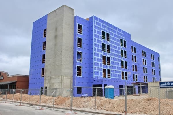 The Springhill Suites hotel will open later in 2020. (Amy Denney/Community Impact Newspaper)