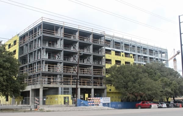 The Element Hotel is underway on Burnet Road. (Amy Denney/Community Impact Newspaper)