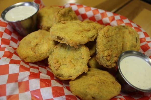Fried green tomatoes ($6.50): Slices of green tomatoes are battered in a flour and cornmeal mix and served with homemade ranch. 
