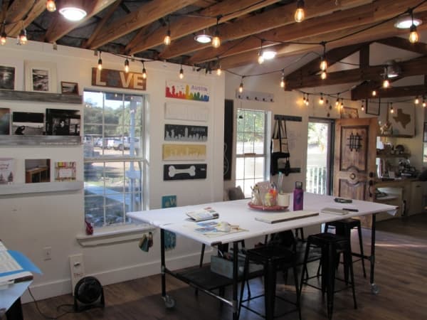 Austin Craft Lounge projects include painting and putting together small pieces. (Nicholas Cicale/Community Impact Newspaper)