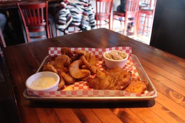 According to Vincent's General Manager Chad Taylor, fish and chips was the first menu item he was determined to "hit out of the park." (Olivia Aldridge/Community Impact Newspaper)