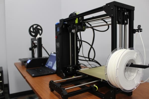 The Lone Star College-Tomball Community innovation lab features 3D printers. Printing materials are available at a low cost. (Anna Lotz/Community Impact Newspaper)