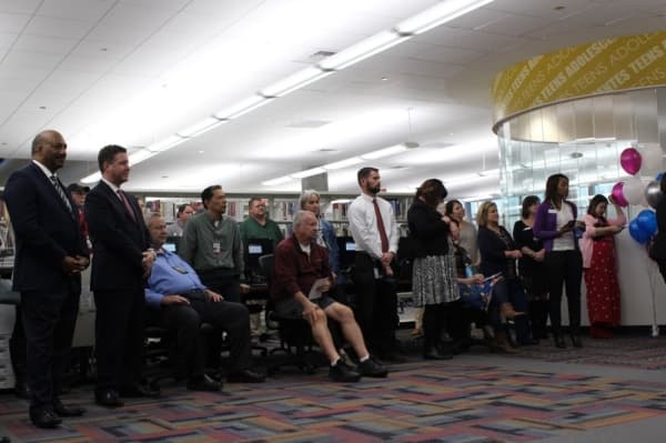 Dozens of Tomball community members attended the grand opening. (Anna Lotz/Community Impact Newspaper)