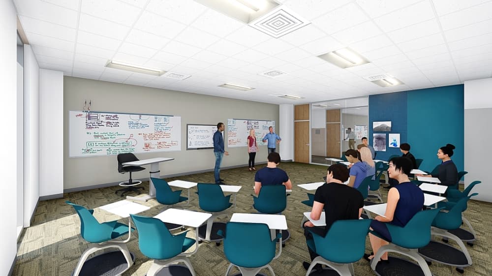 This rendering depicts one of the new school's classrooms. (Renderings courtesy New Caney ISD)