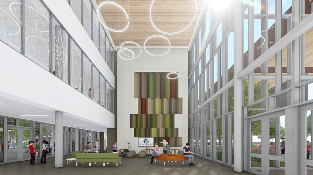 The building will feature a lot of natural lighting. (Renderings courtesy New Caney ISD)