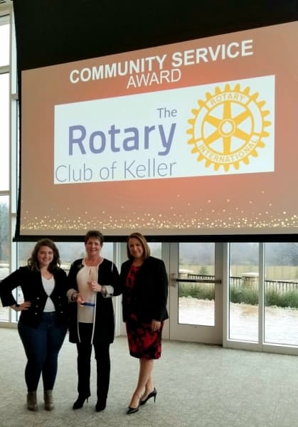 The Rotary Club of Keller earned the Community Service Award during the Greater Keller Chamber of Commerce awards luncheon on Jan. 22. (Courtesy Keller Chamber)