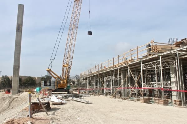 The north building will house the box office and merchandise store open weekdays to the public. (Amy Denney/Community Impact Newspaper)