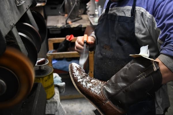 Village Shoe Shop has been repairing boots and shoes since the shop's founding in 1947. 