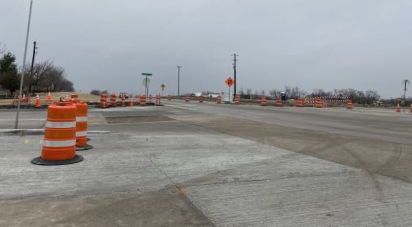 Work to widen Panther Creek Parkway from two to four lanes between Preston Road and Honey Grove Drive is nearly complete. (Elizabeth Ucles/Community Impact Newspaper)
