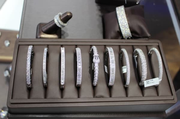 The fashion jewelry sold at Marc Samuels includes bracelets, rings, earrings, necklaces and pendants. (William C. Wadsack/Community Impact Newspaper)