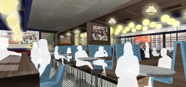 The new Bee Cave location will open summer 2020 in the Hill Country Galleria. (Renderings Courtesy Giant Noise)