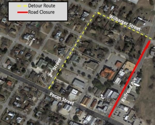 Pflugerville's Railroad Avenue temporarily closed for pavement work