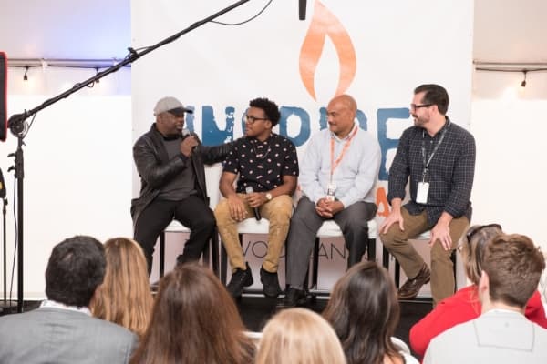 Saturday mornings include talks with filmmakers in tents. (Courtesy Inspire Film Festival)