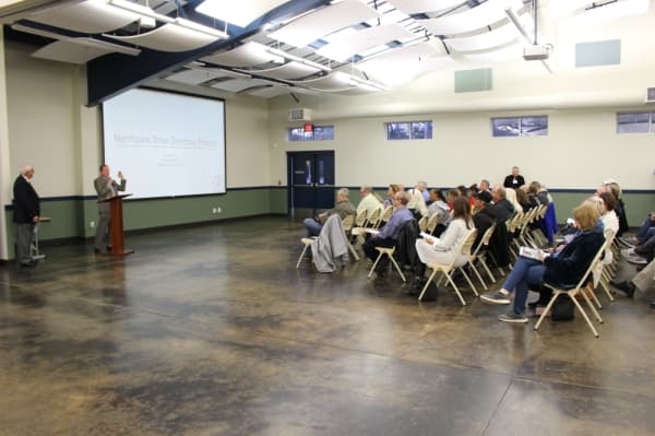 Kingwood residents had the chance to give feedback and see designs for the long-awaited Northpark Drive Improvement Project at an open house on Feb. 6. (Kelly Schafler/Community Impact Newspaper)