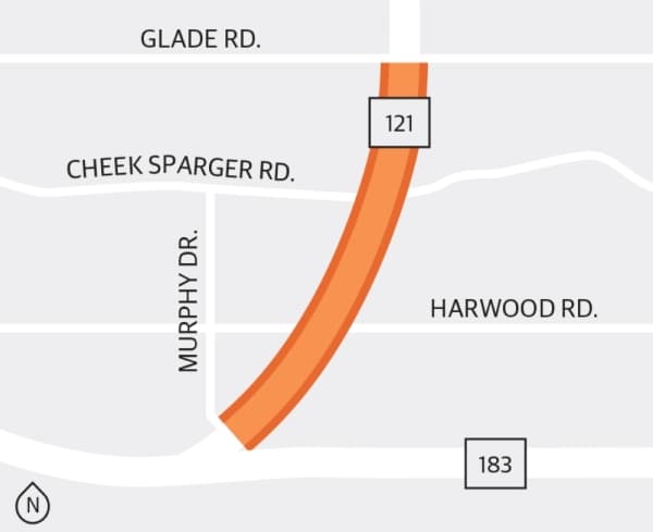 Colleyville transportation update: SH 121 shoulder widening