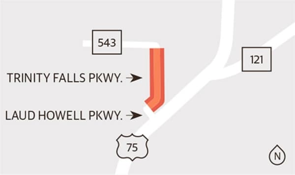 Work to widen Trinity Falls Parkway in McKinney continues