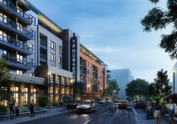 New apartment building The Troubadour breaks ground along I-35