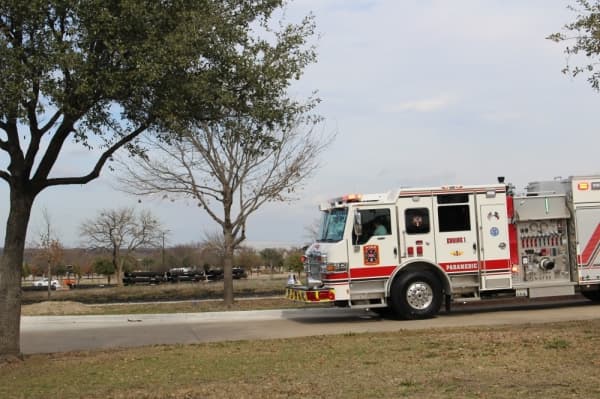 The Frisco Fire Department oversaw a prescribed burn at Freedom Meadow, which is at the northeast corner of the Warren Sports Complex, on Feb. 17. (William C. Wadsack/Community Impact Newspaper)