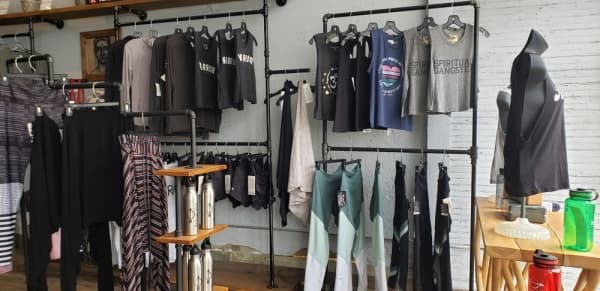 Brave Vira Yoga also sells yoga gear. (Ali Linan/Community Impact Newspaper)
