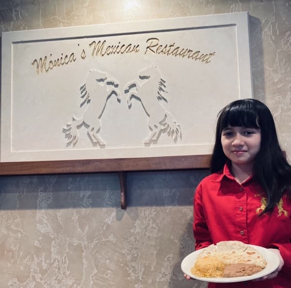 Monica’s Mexican Restaurant is named after the 11-year-old daughter of Aracelia Diaz and Jose Luis Cano, the eatery’s owners. Cano said his daughter likes to pose for posts made to the restaurant’s Facebook page, showing off different dishes available at the restaurant. (Courtesy Monica's Mexican Restaurant)