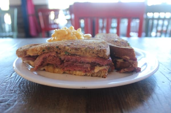 A popular lunch choice at The Pickle House is the reuben. (Olivia Aldridge/Community Impact Newspaper)